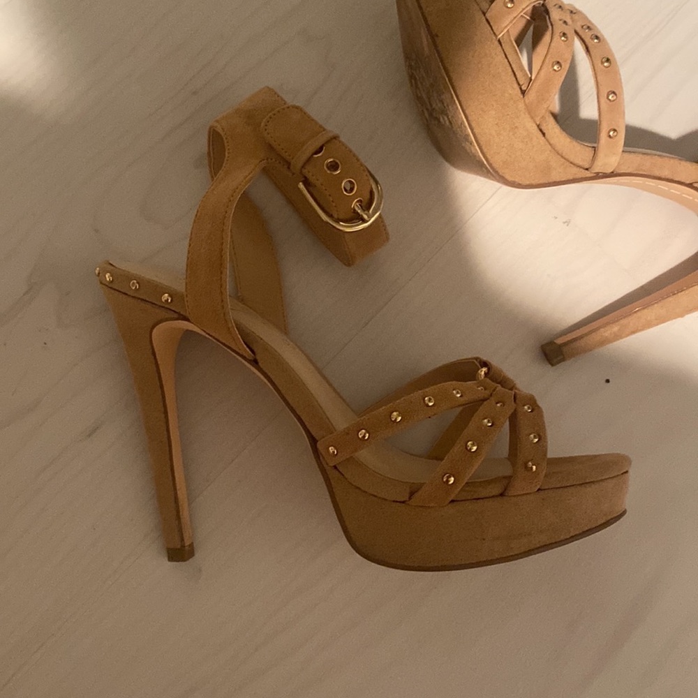 Fergie Cream Platform Heels